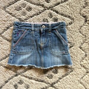 Y2K Oshkosh embroidered denim skort